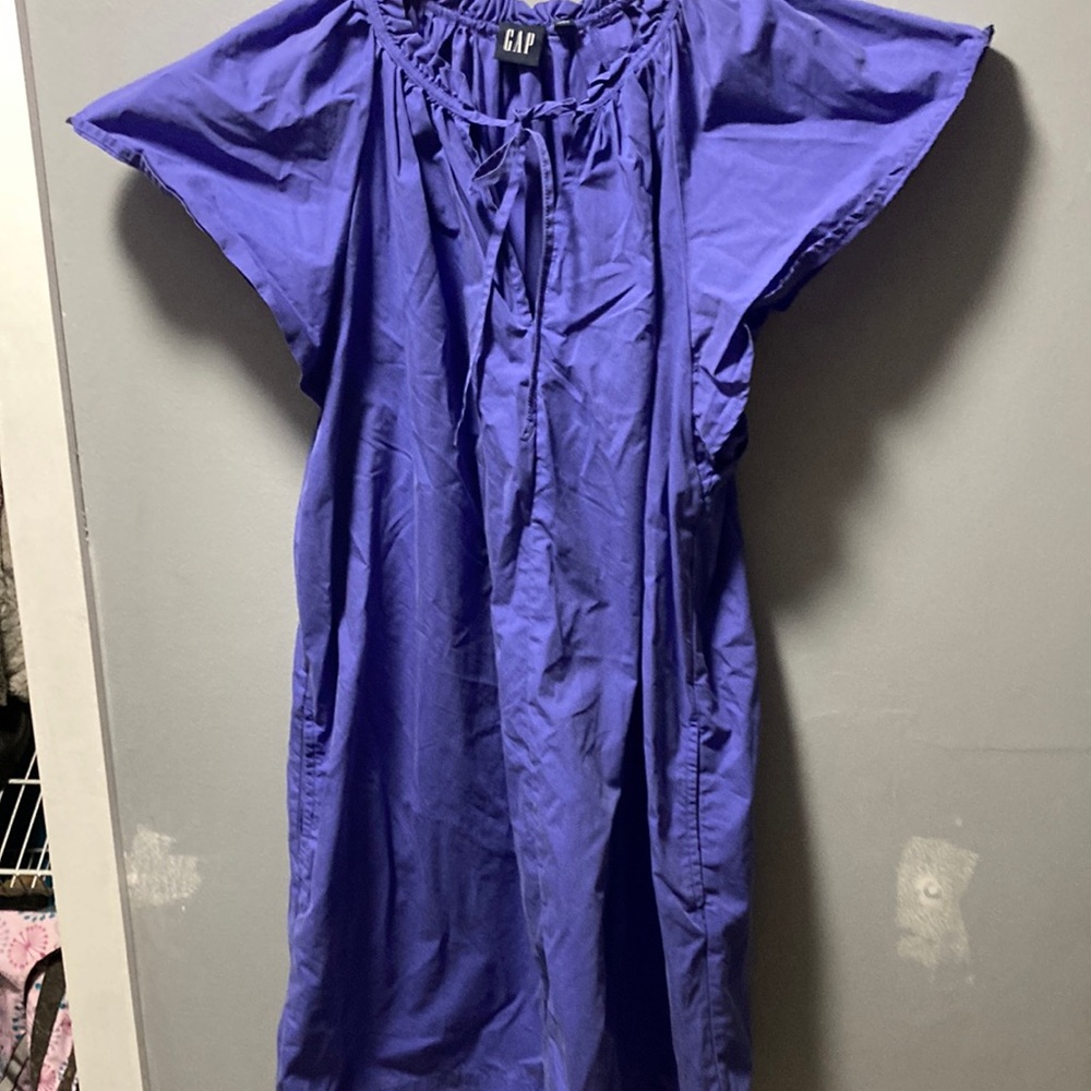 Gap blue short sleeve with pocket dress